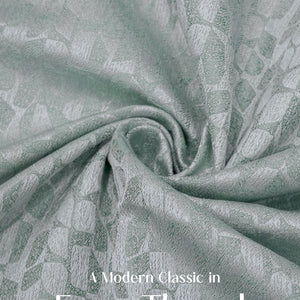 Eudora Jacquard Room Darkening Curtains | Pebble Jacquard Weave | Seafoam Green | Set of 2 | Fully Customizable