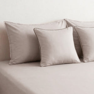 Home Crayons LuxeFit™ Fitted Bedsheet Set | Perfect Fit for Queen & King Mattresses | Ivory Beige