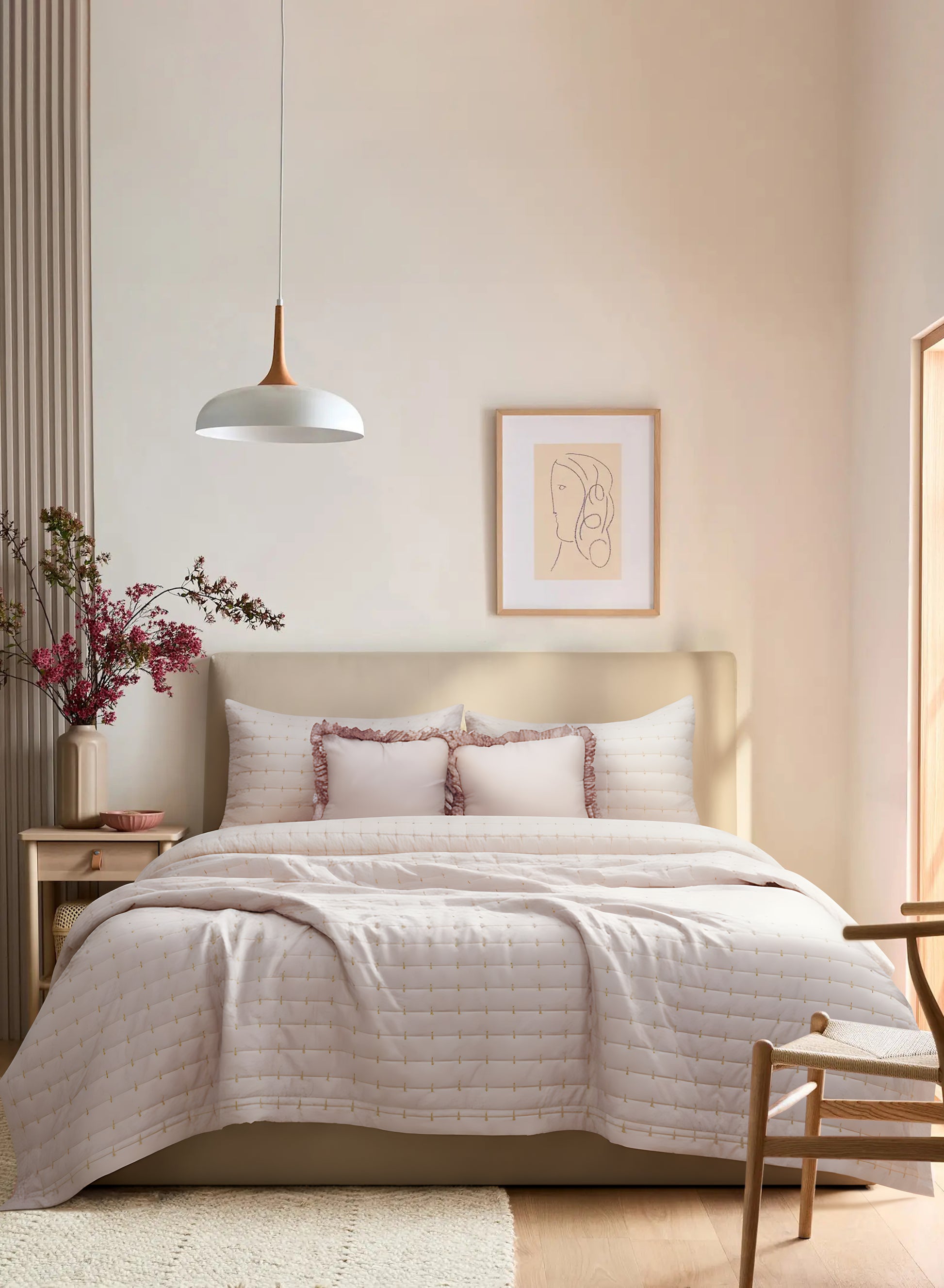 Home Crayons CloudTouch™ Comforter Set | All-Season | 33% Oversized | Includes 2 Pillow Covers & 2 Cushion Covers | Sakura Blush