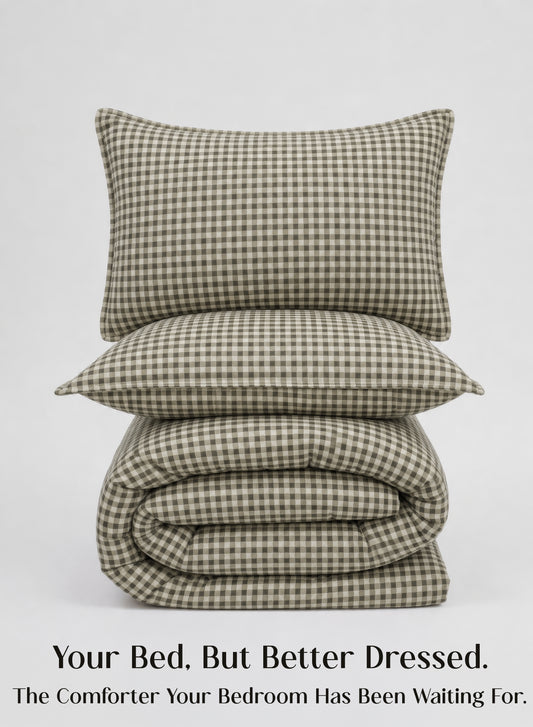 Crayonic™ 5-Piece AC Comforter Set | Signature Designer Comforter Set | Olivewood