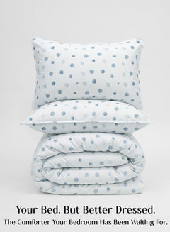 Crayonic™ 5-Piece AC Comforter Set | Signature Designer Comforter Set | Bluebell