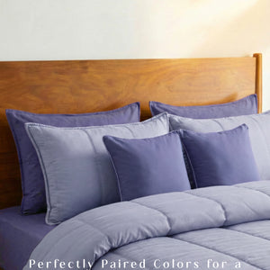 Home Crayons Cocoon 8-Piece AC Bedding Set | Coordinated Comforter, Fitted Sheet & Covers in One Set | Lavender Haze
