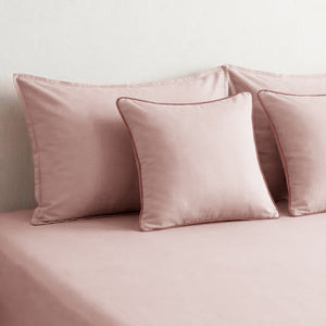Home Crayons LuxeFit™ Fitted Bedsheet Set | Perfect Fit for Queen & King Mattresses | Pearl Blush