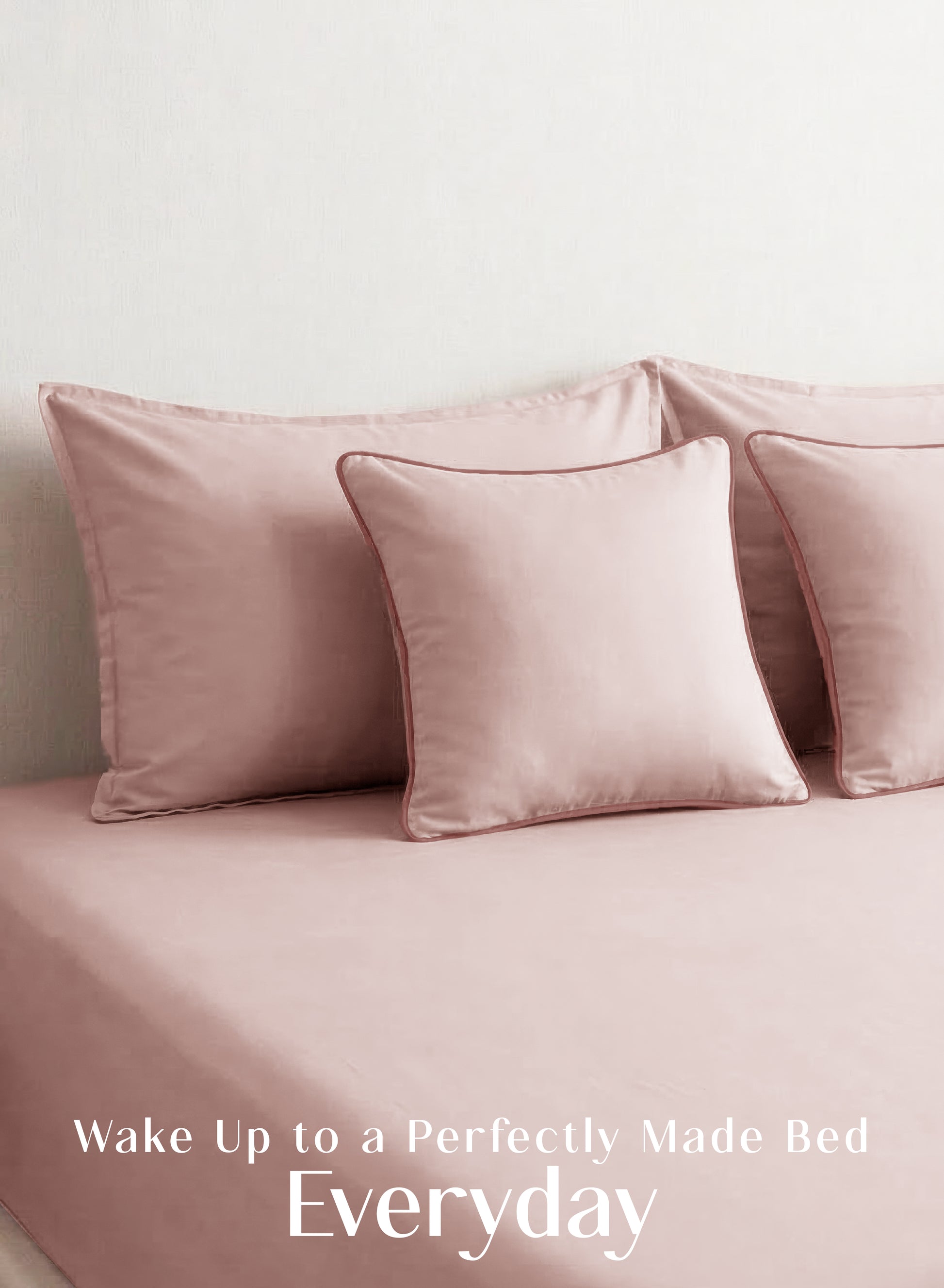 Home Crayons LuxeFit™ Fitted Bedsheet Set | Perfect Fit for Queen & King Mattresses | Pearl Blush