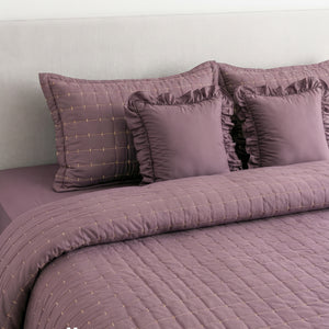 Home Crayons CloudTouch™ 5-Piece AC Comforter Set | 33% Oversized | Includes 2 Pillow & 2 Cushion Covers | Mulberry