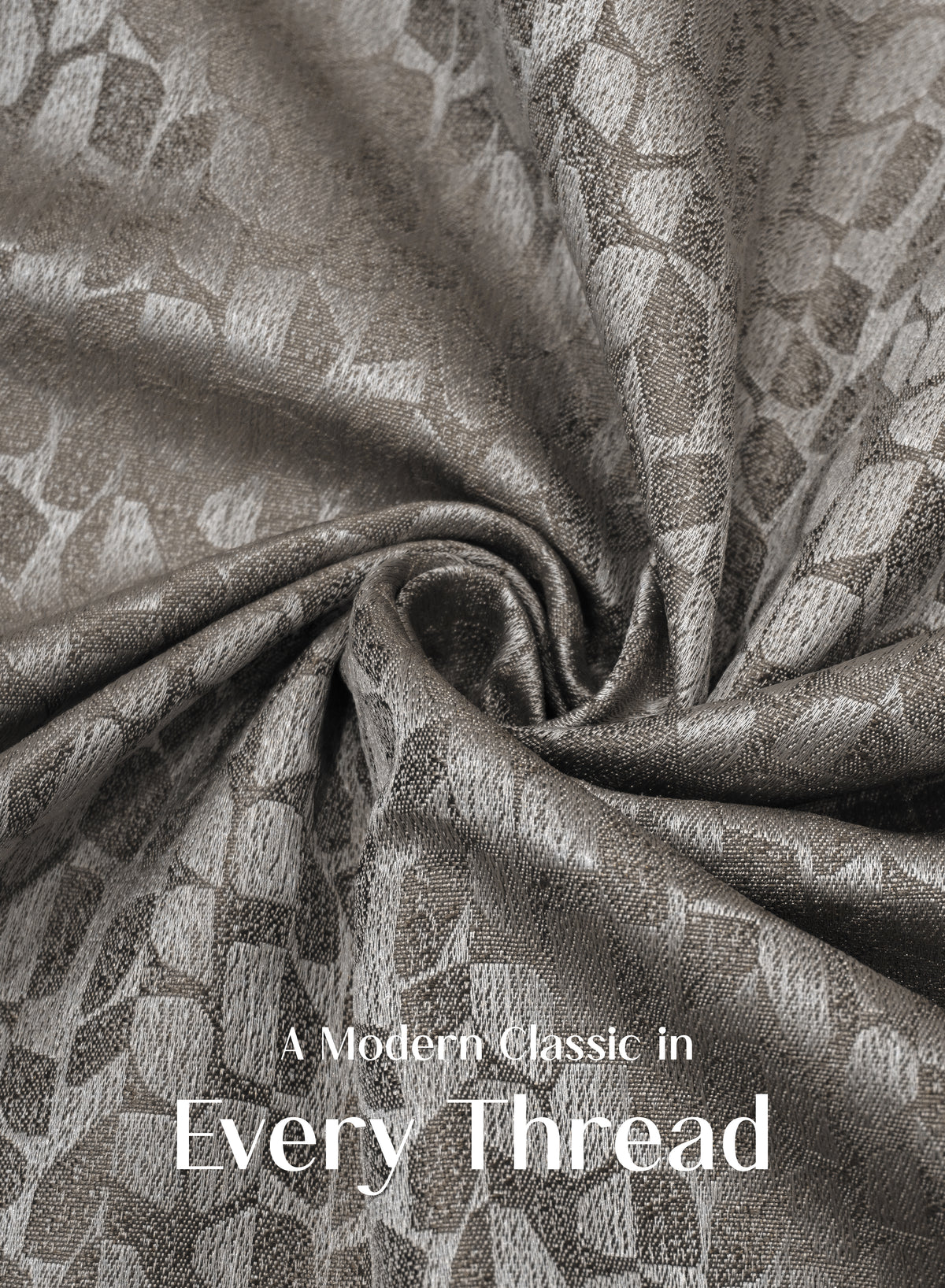 Eudora Jacquard Room Darkening Curtains | Pebble Jacquard Weave | Café Dusk | Set of 2 | Fully Customizable