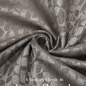 Eudora Jacquard Room Darkening Curtains | Pebble Jacquard Weave | Café Dusk | Set of 2 | Fully Customizable