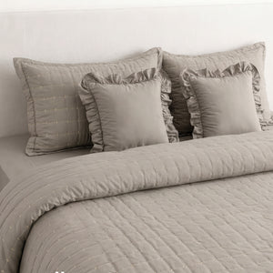Home Crayons CloudTouch™ 5-Piece AC Comforter Set | 33% Oversized | Includes 2 Pillow & 2 Cushion Covers | Latte Crème