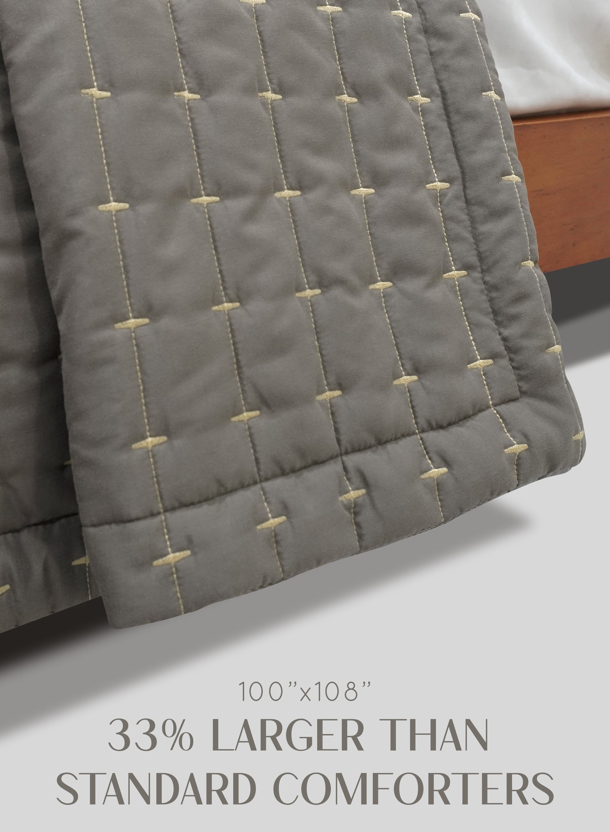 Home Crayons CloudTouch™ Comforter Set | All-Season | 33% Oversized | Includes 2 Pillow Covers & 2 Cushion Covers | Smoked Coffee