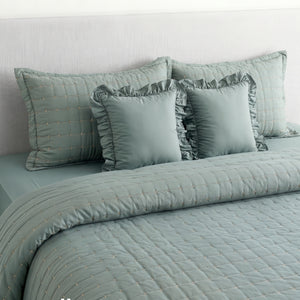 Home Crayons CloudTouch™ 5-Piece AC Comforter Set | 33% Oversized | Includes 2 Pillow & 2 Cushion Covers | Sage Green