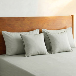 Home Crayons LuxeFit™ Fitted Bedsheet Set | Perfect Fit for Queen & King Mattresses | Pastel Pistachio