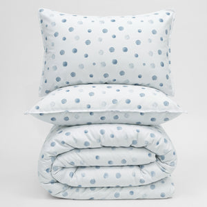 Crayonic™ 8-Piece AC Bedding Set | Signature Designer Bedding for AC Rooms | Bluebell