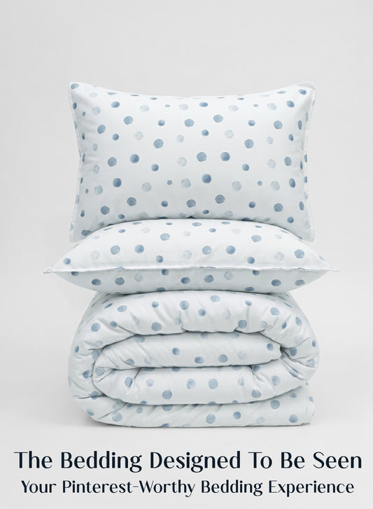 Crayonic™ 8-Piece AC Bedding Set | Signature Designer Bedding for AC Rooms | Bluebell