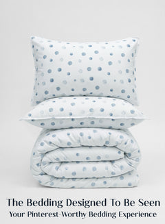 Crayonic™ 8-Piece AC Bedding Set | Signature Designer Bedding for AC Rooms | Bluebell