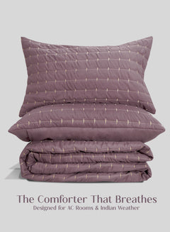 Home Crayons CloudTouch™ Comforter Set | All-Season | 33% Oversized | Includes 2 Pillow Covers & 2 Cushion Covers | Mulberry
