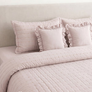 Home Crayons CloudTouch™ 5-Piece AC Comforter Set | 33% Oversized | Includes 2 Pillow & 2 Cushion Covers | Sakura Blush