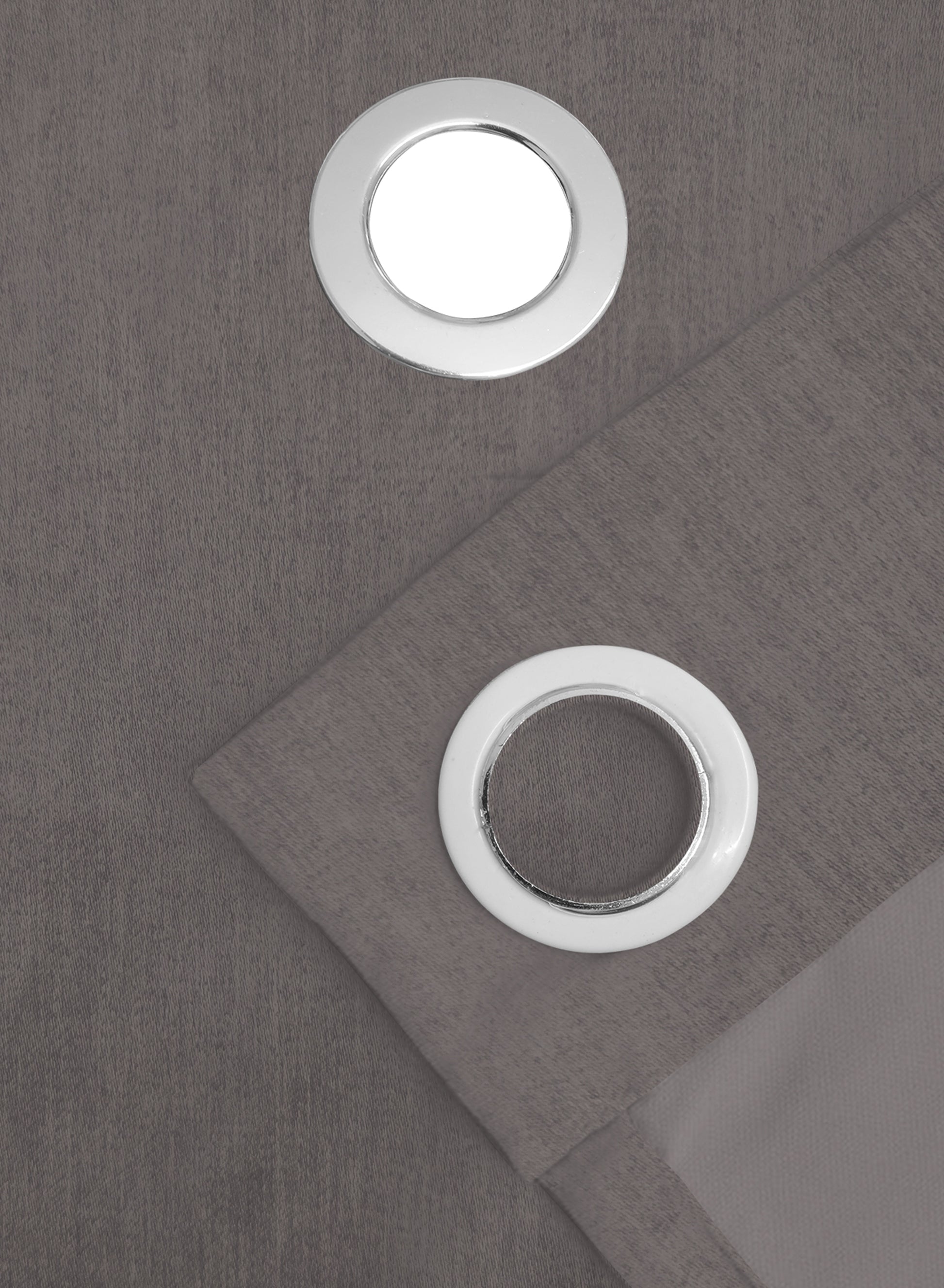 Arezzo Plain Blackout Curtains | Soft Heavy Fabric & Total Light Block | Gray | Set of 2 | Fully Customizable