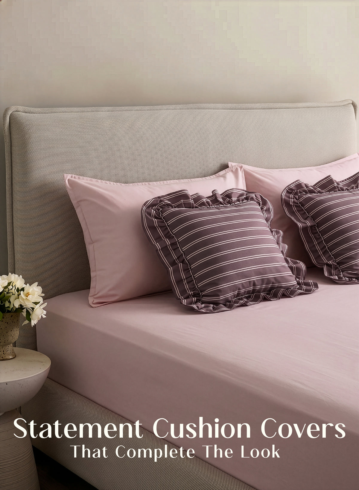 LuxeFit™ Fitted Bedsheet Set | Pearl Blush - Merlot