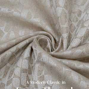 Eudora Jacquard Room Darkening Curtains | Pebble Jacquard Weave | Tan | Set of 2 | Fully Customizable