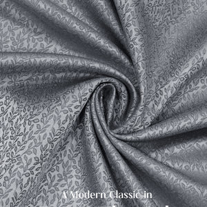 Eudora Jacquard Room Darkening Curtains | European Jacquard Weave | Dusk Gray | Set of 2 | Fully Customizable