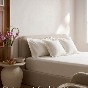 Home Crayons LuxeSoft™ Double Bedsheet Set | Oversized King | Includes 2 Pillow Covers & 2 Cushion Covers | Morning Glory