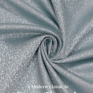 Eudora Jacquard Room Darkening Curtains | European Jacquard Weave | Twilight Aqua | Set of 2 | Fully Customizable