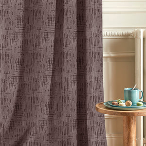 Elsa Textured Room Darkening Curtains | Modern Aesthetic | Deep Brown | Set of 2 | Fully Customizable