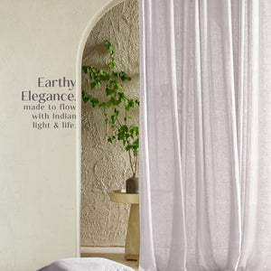 Amore Plain Sheer Curtains | Airy Elegance & Soft Light Filter | Off White | Set of 2 | Fully Customizable