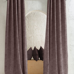 Elsa Textured Room Darkening Curtains | Modern Aesthetic | Deep Brown | Set of 2 | Fully Customizable