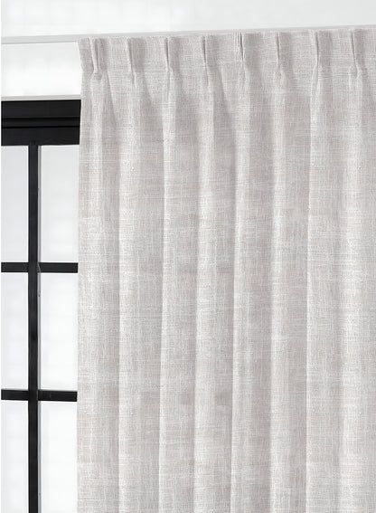 Amore Plain Sheer Curtains | Off White | Set of 2