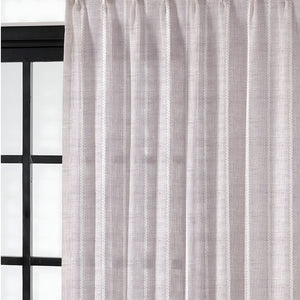 Evok Striped Sheer Curtains | Subtle Stripes & Soft Light Filter | Gray | Set of 2 | Fully Customizable
