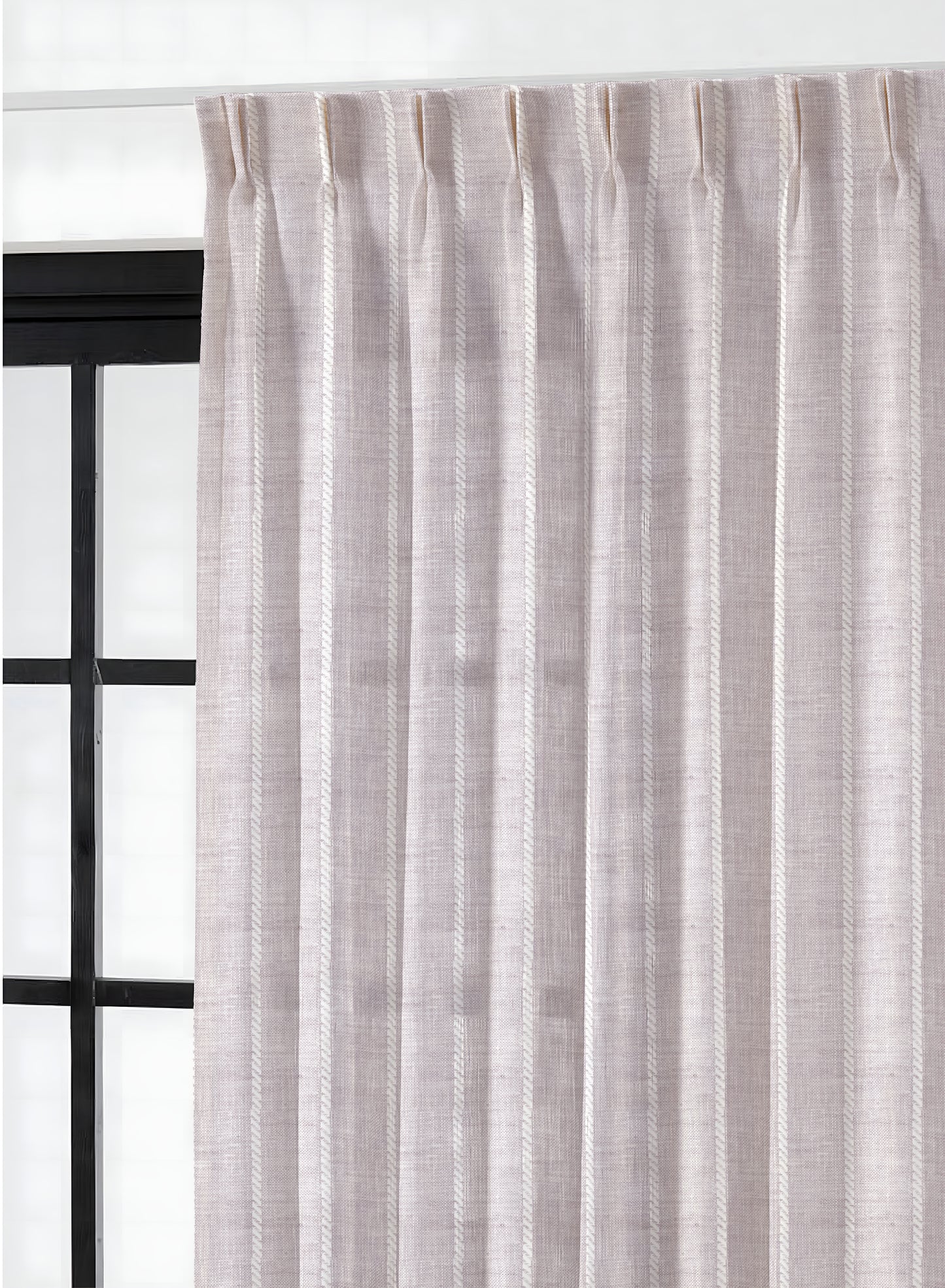 Evok Striped Sheer Curtains | Gray | Set of 2