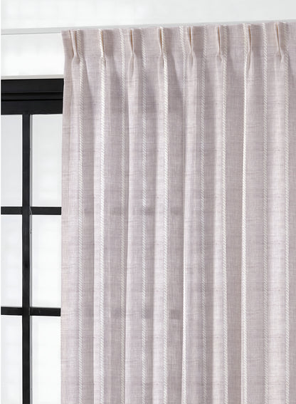 Evok Striped Sheer Curtains | Gray | Set of 2