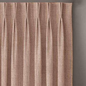 Elora Textured Blackout Curtains | Minimal Design & Total Light Block | Hemp | Set of 2 | Fully Customizable