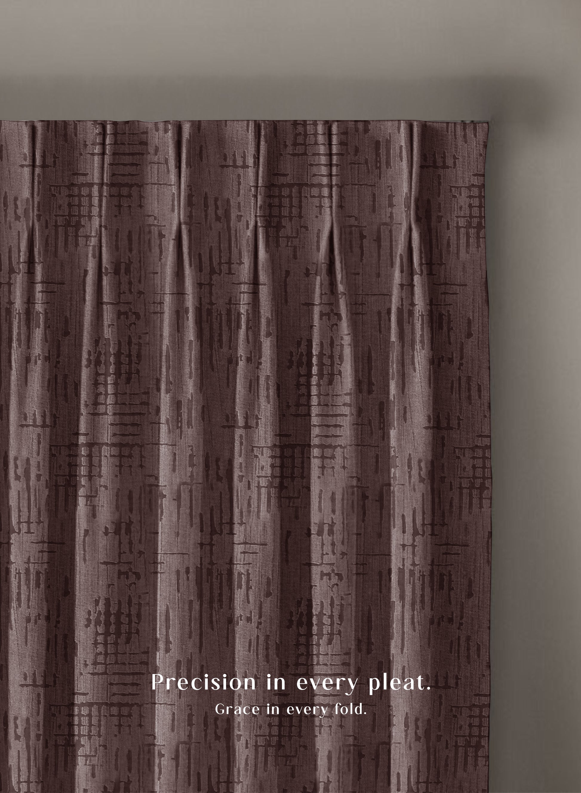 Elsa Textured Room Darkening Curtains | Modern Aesthetic | Deep Brown | Set of 2 | Fully Customizable