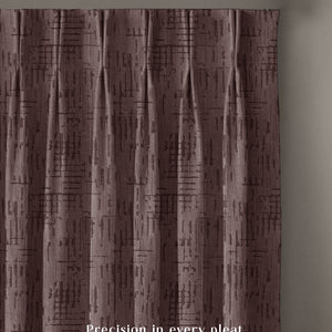 Elsa Textured Room Darkening Curtains | Modern Aesthetic | Deep Brown | Set of 2 | Fully Customizable