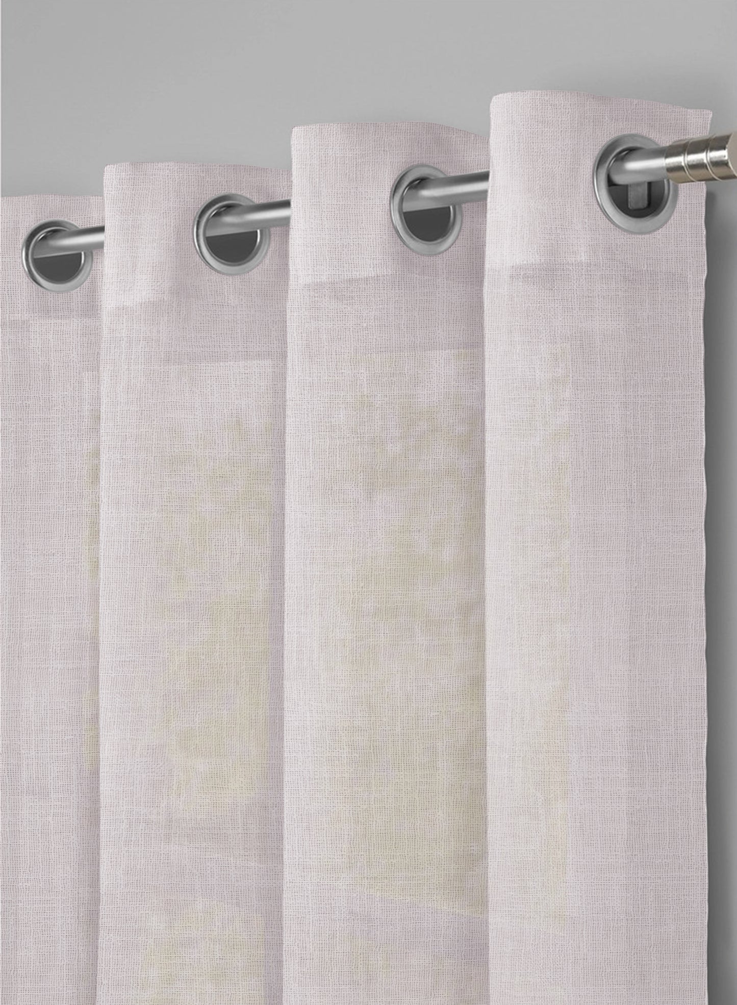 Amore Plain Sheer Curtains | Off White | Set of 2