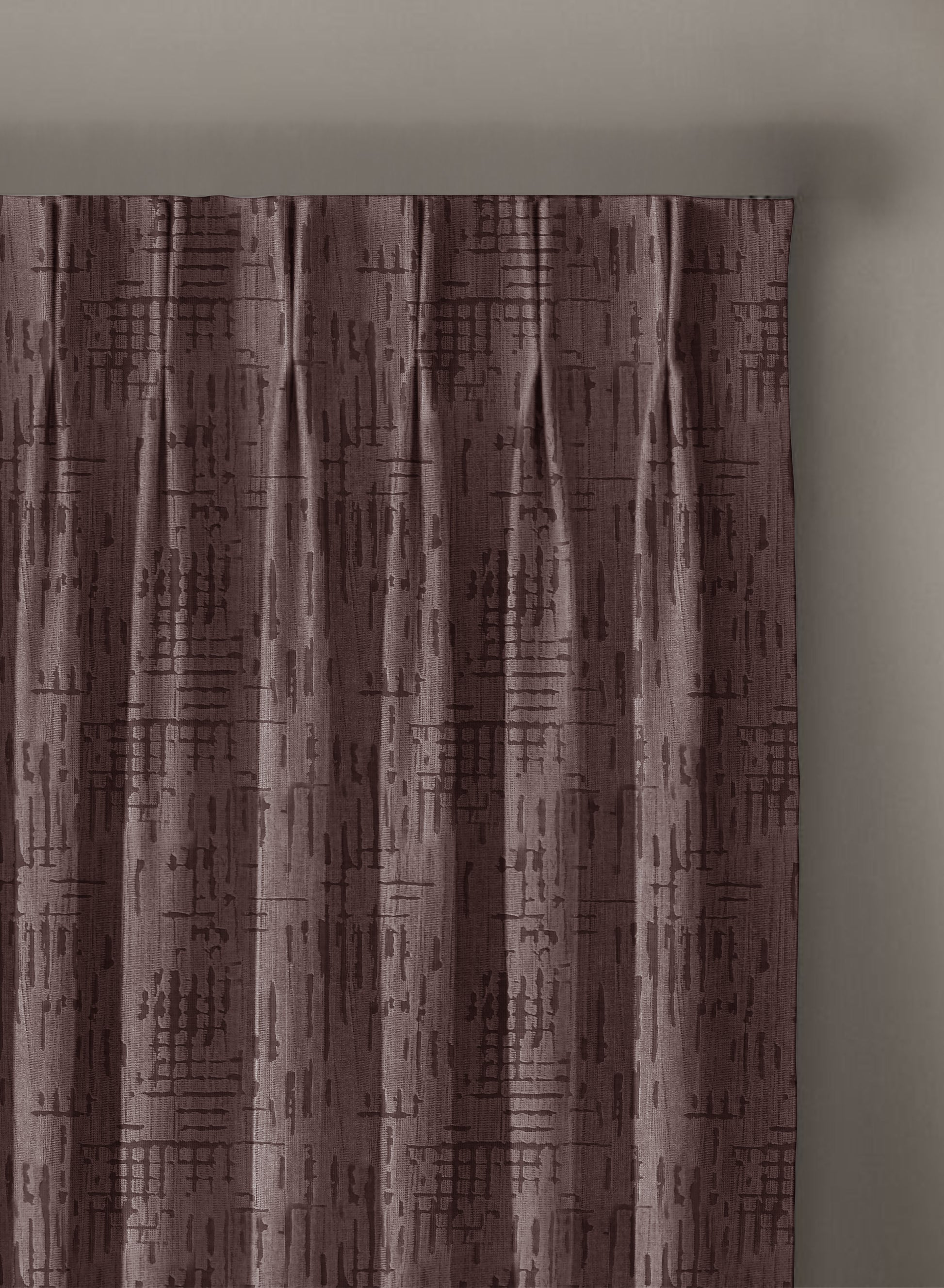 Elsa Textured Room Darkening Curtains | Deep Brown | Set of 2