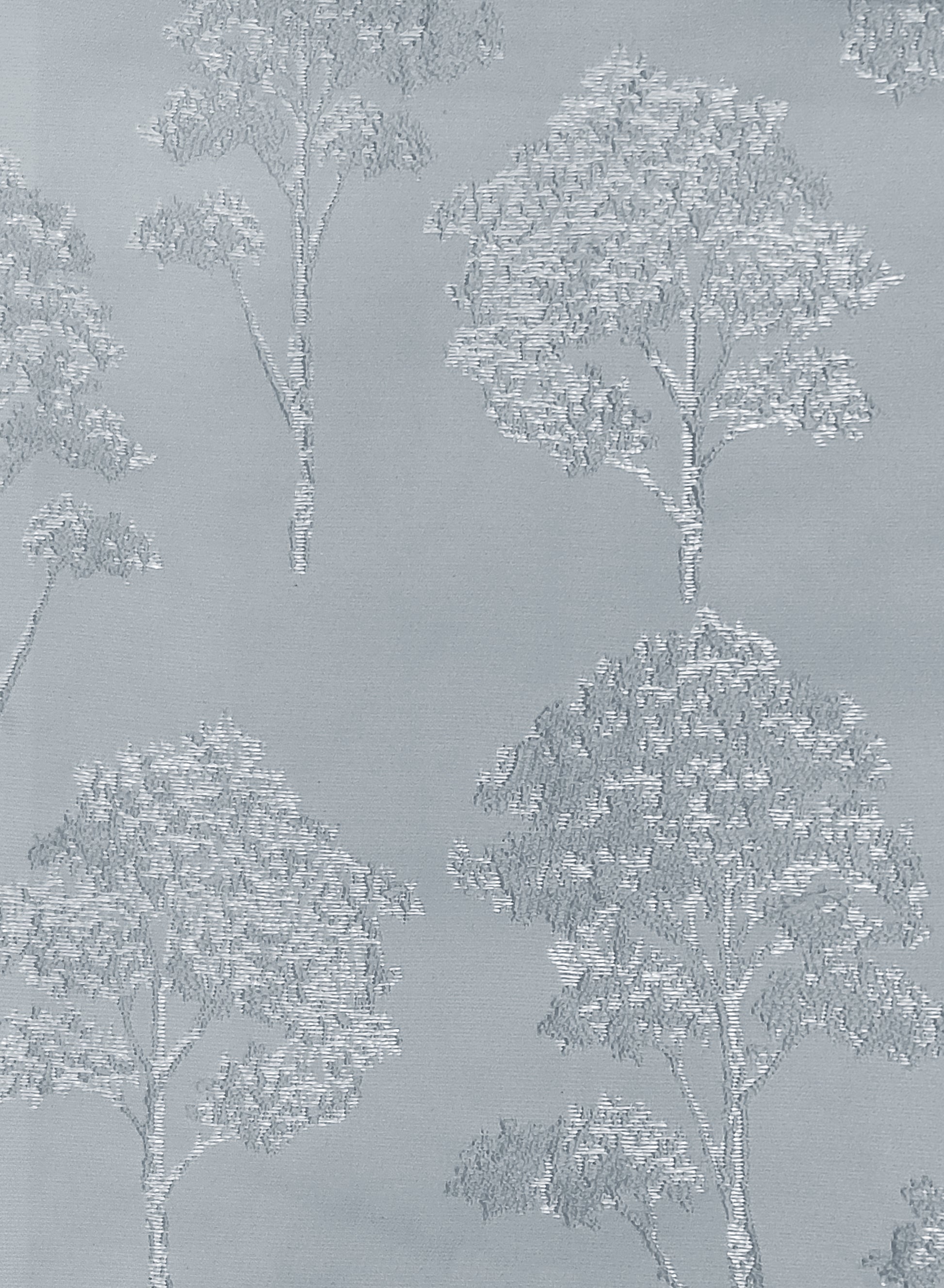 Bern Jacquard Room Darkening Curtains | Scenic Tree Pattern | Arctic Blue | Set of 2 | Fully Customizable