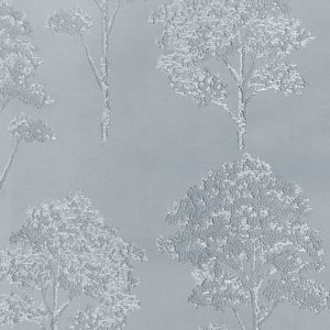 Bern Jacquard Room Darkening Curtains | Scenic Tree Pattern | Arctic Blue | Set of 2 | Fully Customizable