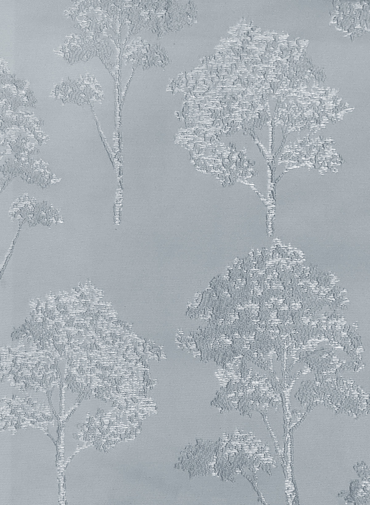 Bern Jacquard Blackout Curtains | Scenic Tree Pattern & Total Light Block | Arctic Blue | Set of 2 | Fully Customizable