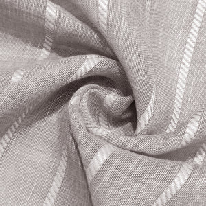Evok Striped Sheer Curtains | Subtle Stripes & Soft Light Filter | Gray | Set of 2 | Fully Customizable