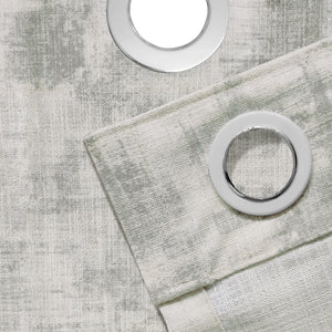 Bling Rustic Vibe Blackout Curtains | 100% Cotton | Cream | Set of 2
