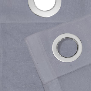 Casper Plain Sheer Curtains | Blue | Set of 2