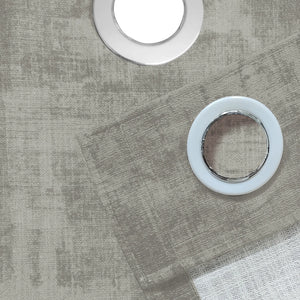 Bling Rustic Vibe Blackout Curtains | 100% Cotton | Gray | Set of 2