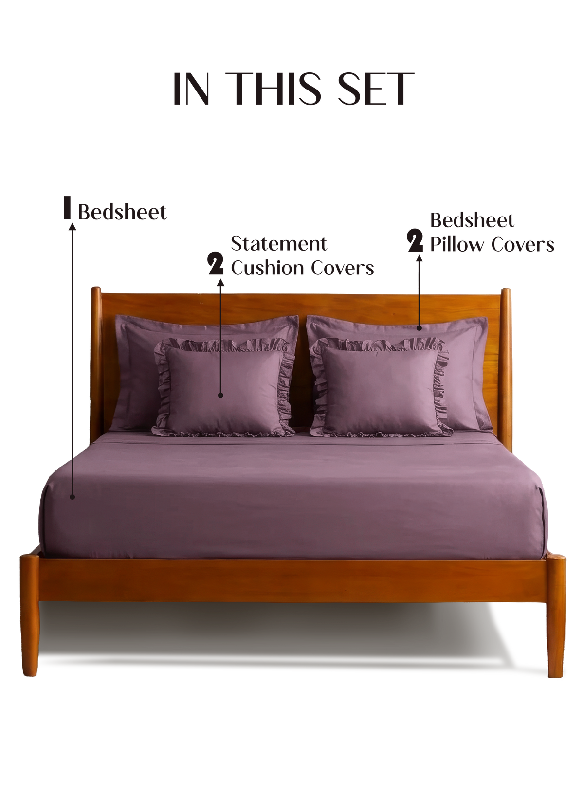 LuxeSoft™ Double Bedsheet Set | Mulberry
