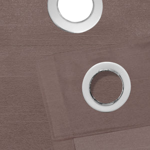 Casper Plain Room Darkening Curtains | Dark Brown | Set of 2