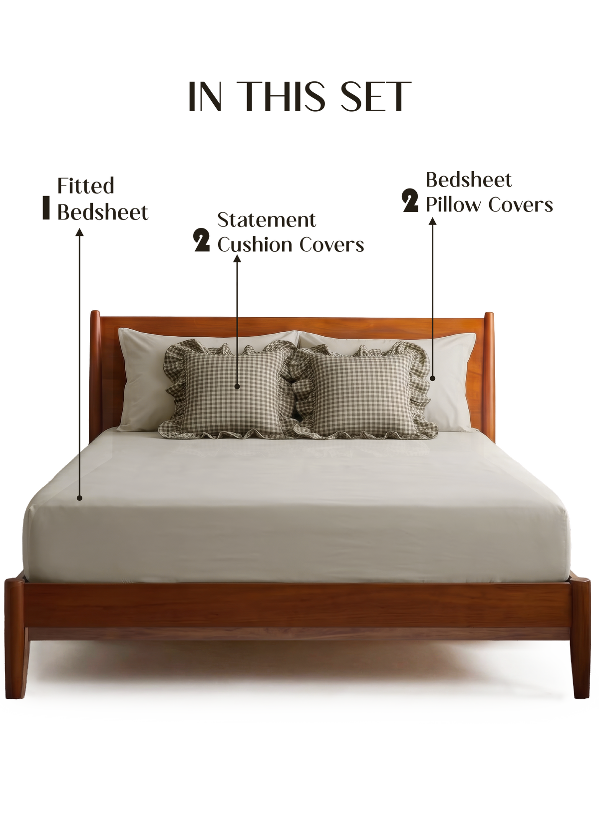 LuxeFit™ Fitted Bedsheet Set | Sandstone