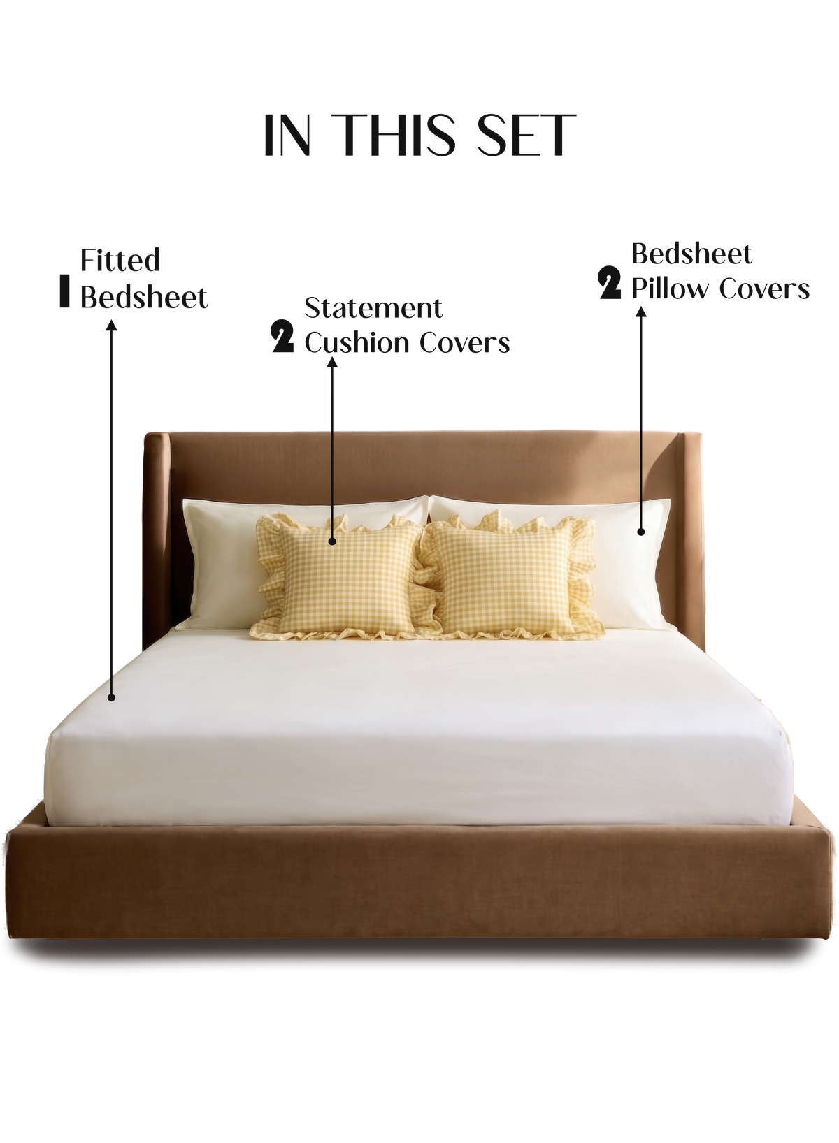 LuxeFit™ Fitted Bedsheet Set | Morning Glory - Sunlit