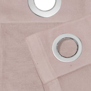 Casper Plain Sheer Curtains | Pink | Set of 2
